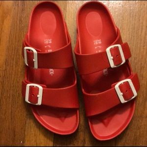 Red Rubber Birkenstocks